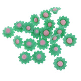 Maxbell Pack of 20PCS Polymer Clay Beads Flower Spacer Beads Jewelry Necklace Bracelet Making DIY Accessories Green