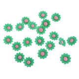 Maxbell Pack of 20PCS Polymer Clay Beads Flower Spacer Beads Jewelry Necklace Bracelet Making DIY Accessories Green