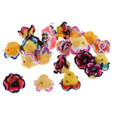 Maxbell Set of 20PCS 15mm Colorful Rose Flower Polymer Clay Beads For Scrapbooking Jewelry Necklace Bracelet Making Findings #1