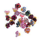 Maxbell Set of 20PCS 15mm Colorful Rose Flower Polymer Clay Beads For Scrapbooking Jewelry Necklace Bracelet Making Findings #1