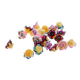 Maxbell Set of 20PCS 15mm Colorful Rose Flower Polymer Clay Beads For Scrapbooking Jewelry Necklace Bracelet Making Findings #1