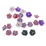 Maxbell Set of 20PCS 15mm Colorful Rose Flower Polymer Clay Beads For Scrapbooking Jewelry Necklace Bracelet Making Findings #2