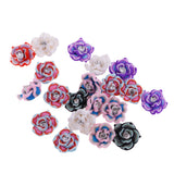 Maxbell Set of 20PCS 15mm Colorful Rose Flower Polymer Clay Beads For Scrapbooking Jewelry Necklace Bracelet Making Findings #2