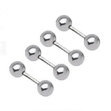 Maxbell 16G Eyebrow Ear Nose Lip Rings Body Piercing Jewelry PACK OF 4PCS Silver 1.2mm  5mm