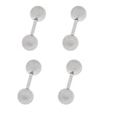 Maxbell 16G Eyebrow Ear Nose Lip Rings Body Piercing Jewelry PACK OF 4PCS Silver 1.2mm  5mm