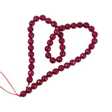 Maxbell Faceted Ruby Jade Round Gemstone Loose Beads Strand For Jewelry Bangle Bracelet Making 15 Inch/ Strand 8mm