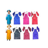 Maxbell 1 Set of 4PCS Kids Household Baking Painting Clothes Protective Apron Children Cooking Baking Painting Apron Purple Red