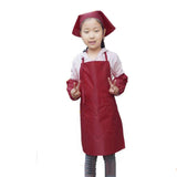 Maxbell 1 Set of 4PCS Kids Household Baking Painting Clothes Protective Apron Children Cooking Baking Painting Apron Purple Red