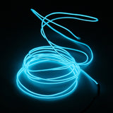 Maxbell 3 Mode Lights Luminescent Neon LED Lights Glow EL Wire String with Controller for Car Decor Party Decor Camping Lights 5 Meters Ice Blue