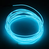 Maxbell 3 Mode Lights Luminescent Neon LED Lights Glow EL Wire String with Controller for Car Decor Party Decor Camping Lights 5 Meters Ice Blue