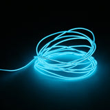 Maxbell 3 Mode Lights Luminescent Neon LED Lights Glow EL Wire String with Controller for Car Decor Party Decor Camping Lights 5 Meters Ice Blue