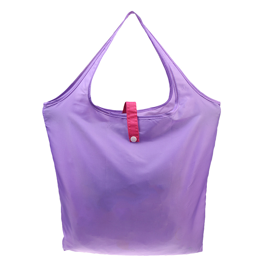 Maxbell Nylon Foldable Mini Waterproof Portable Shopping Shoulder Grocery Travel Bag Purple