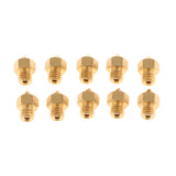 Maxbell Pack of 10  3D Printer Extruder Brass Nozzle Print Head For Mk8 Parts 0.2mm