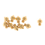 Maxbell 10Piece 3D Printer Extruder Brass Nozzle Print Head For Mk8 Makerbot  0.5mm