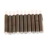 Maxbell 10Pieces 3D V6 Throat Hotend Stainless Steel Remote Feeding Teflon Tube 30mm