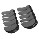 Maxbell Pack of 10PCS Neoprene Golf Iron Club Head Covers Sporting Goods Golf Accessories Transparent Window Black