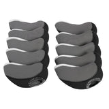 Maxbell Pack of 10PCS Neoprene Golf Iron Club Head Covers Sporting Goods Golf Accessories Transparent Window Black