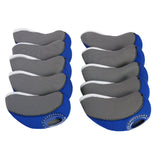 Maxbell Pack of 10PCS Neoprene Golf Iron Club Head Covers Sporting Goods Golf Accessories Transparent Window Dark Blue