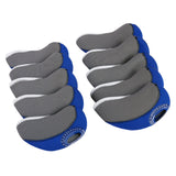 Maxbell Pack of 10PCS Neoprene Golf Iron Club Head Covers Sporting Goods Golf Accessories Transparent Window Dark Blue