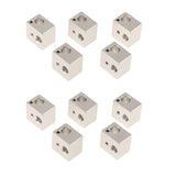 Maxbell 10PCS DIY Heater Block Hot End M6 Nozzle For MK8 RepRap 3D Printer DIY 16x16x12mm MK8