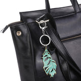 Maxbell Fashionable Metal Leaf Charms Pendant Key Ring Keychain Keyfob Phone Handbag Car Hanging Decor Charms Green