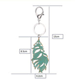 Maxbell Fashionable Metal Leaf Charms Pendant Key Ring Keychain Keyfob Phone Handbag Car Hanging Decor Charms Green