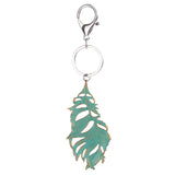 Maxbell Fashionable Metal Leaf Charms Pendant Key Ring Keychain Keyfob Phone Handbag Car Hanging Decor Charms Green