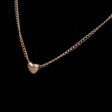 Maxbell Love Heart Pendant Necklace Present Gift Jewelry - Gold