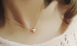 Maxbell Love Heart Pendant Necklace Present Gift Jewelry - Gold