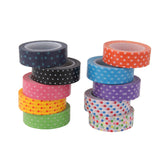 Maxbell 10pcs 10m Colorful Dot Tape DIY Adhesive Paper Sticker 1.5cm