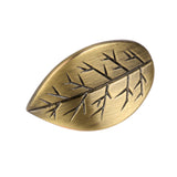 Maxbell Vintage Bronze Leaf Shaped Cabinet Wardrobe Door Drawer Bin Handle Pull Knob