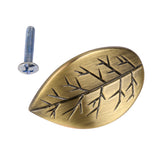 Maxbell Vintage Bronze Leaf Shaped Cabinet Wardrobe Door Drawer Bin Handle Pull Knob