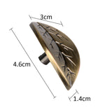 Maxbell Vintage Bronze Leaf Shaped Cabinet Wardrobe Door Drawer Bin Handle Pull Knob