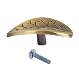 Maxbell Vintage Bronze Leaf Shaped Cabinet Wardrobe Door Drawer Bin Handle Pull Knob