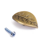 Maxbell Vintage Bronze Leaf Shaped Cabinet Wardrobe Door Drawer Bin Handle Pull Knob