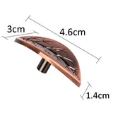 Maxbell Vintage Red Bronze Leaf Shape Cabinet Wardrobe Door Drawer Handle Pull Knob