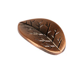 Maxbell Vintage Red Bronze Leaf Shape Cabinet Wardrobe Door Drawer Handle Pull Knob