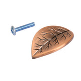 Maxbell Vintage Red Bronze Leaf Shape Cabinet Wardrobe Door Drawer Handle Pull Knob