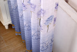 Maxbell Fashionable Blue Rose Pattern Charms Voile Lattice Curtains Home Bedroom Hotel Bar Window Blinds Beads Trim 100*250cm