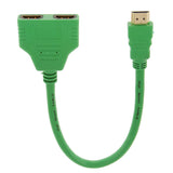 Maxbell New 1080P HDMI Port Male to 2 Female 1 In 2 Out Splitter Cable Adapter Converter Green