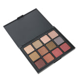 Maxbell 12 Earth Colors Long Lasting Waterproof Smooth Warm Shimmer Makeup Eyeshadow Powder Charming Eyes Comestic Palette