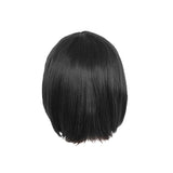 Maxbell Natural Black Short Straight Bob Wig Human Hair Full Head Wigs Soft Silky Women Girl Fancy Dress Accessories for Party Cosplay Custume