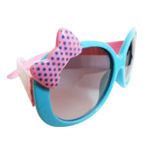 Maxbell Dot Bowknot Decoration Fun Sunglasses Gift for Kids - Blue Frame