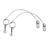 Maxbell 2 Pieces Marine Grade 316 Stainless Steel Quick Release Pin with Lanyard for Marine Boat Bimini Top Deck Hinge/Jaw Slide Clamp