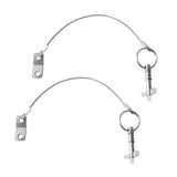 Maxbell 2 Pieces Marine Grade 316 Stainless Steel Quick Release Pin with Lanyard for Marine Boat Bimini Top Deck Hinge/Jaw Slide Clamp