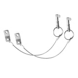 Maxbell 2 Pieces Marine Grade 316 Stainless Steel Quick Release Pin with Lanyard for Marine Boat Bimini Top Deck Hinge/Jaw Slide Clamp