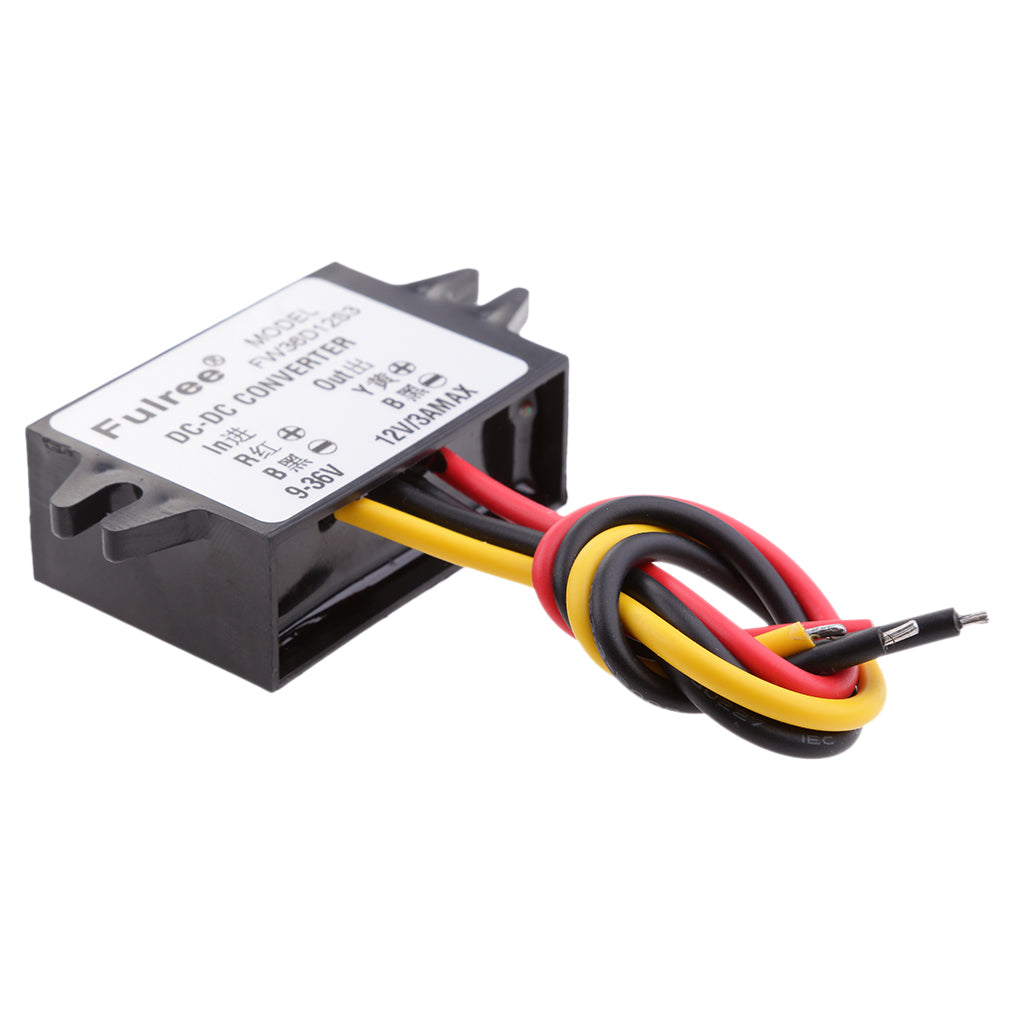 Maxbell DC 12V/24V to 12V 3A Reducer Converter Voltage Buck Regulator Power Waterproof Box