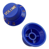 Maxbell 3Pcs Electric Guitar Control Knobs Volume & Tone for Strat SQ Guitar Accessory Dark Blue