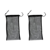 Maxbell 2 Pieces Large Black Scuba Diving Snorkeling Swimming Fins Flippers Goggles Gear Equipment Storage Carry Mesh Bag Drawstring Closure