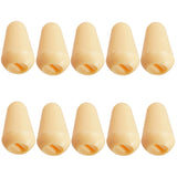 Maxbell 10 Pieces Plastic 5-way Switch Knobs Cap Button for ST SQ Electric Guitar Parts Beige